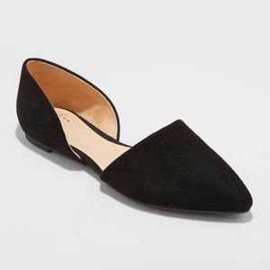 A New Day Microsuede Pointed Ballet Flats